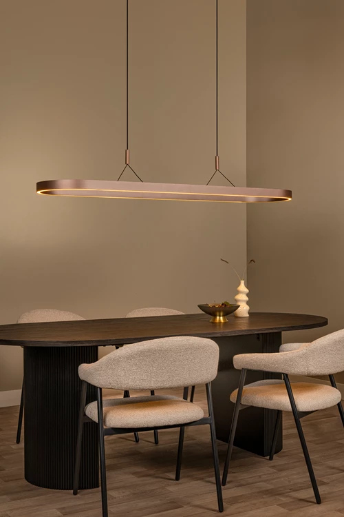 Lucide LIANE - Pendant light - LED Dim. - CCT - 2x40W 2700K/4000K - Rust Brown | Vibes - atmosphere 1